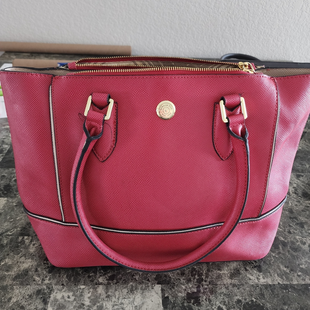 London Fog Pink and Black Shoulder Bag